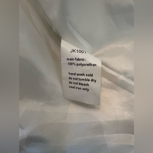 Vegan Leather Jacket ( White ) - Picture 5 of 5